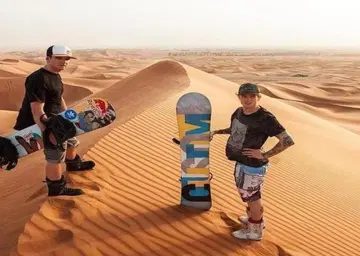 Sand Boarding at Dubai Desert with Oberon Tours