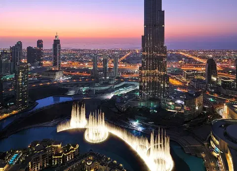 Evening Dubai City Tour with Burj Khalifa & Dancing Fountain Show Evening Dubai City Tour with Burj Khalifa & Dancing Fountain Show - Premium vacation packages from Oberon Tours