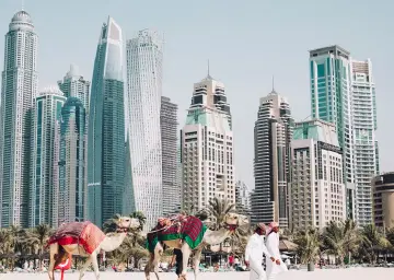 Dubai Marina Beach with Oberon Tours