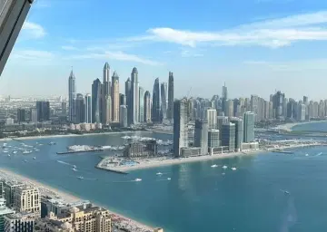Dubai Marina view from palm Island Dubai