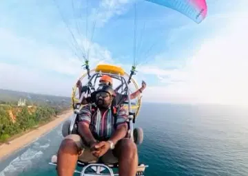 Paramotor at Varkala Beach
